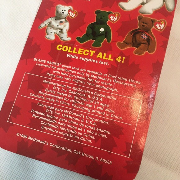 TY McDonalds Teenie Beanie Maple the Bear 1996 RETIRED WITH ERRORS - Picture 6 of 6